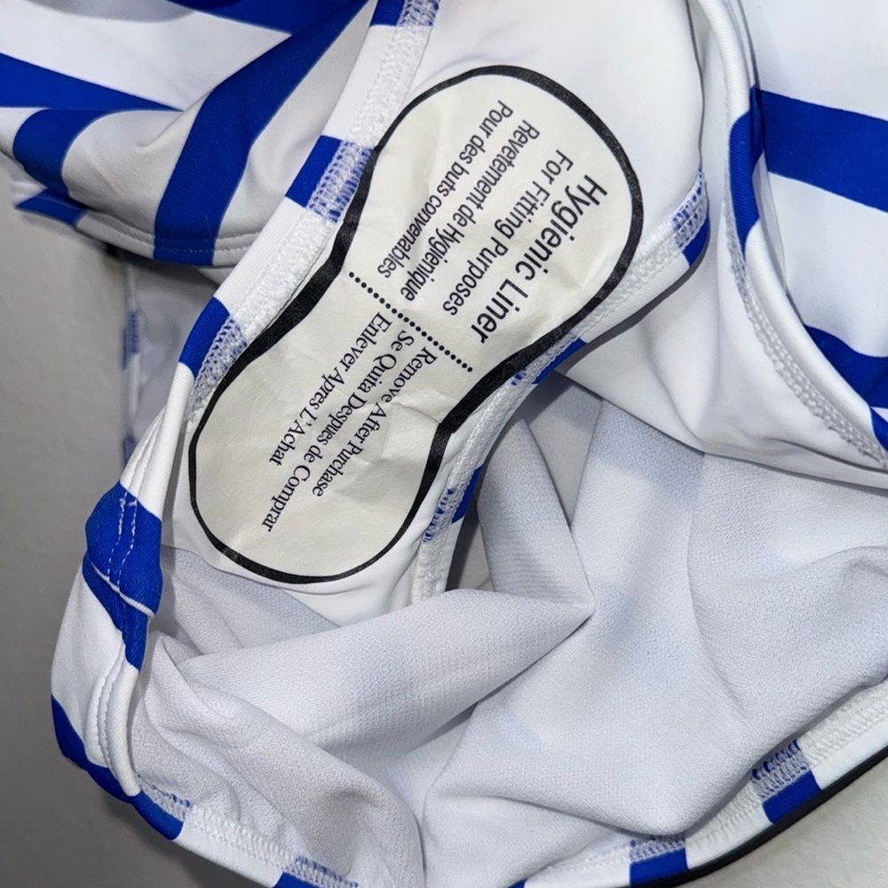 Lauren Ralph Lauren Blue and White Striped One Piece Swimsuit. NWT - Picture 6 of 6